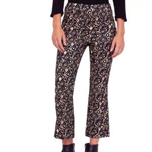Free People Mod Metallic Printed Cropped Pants